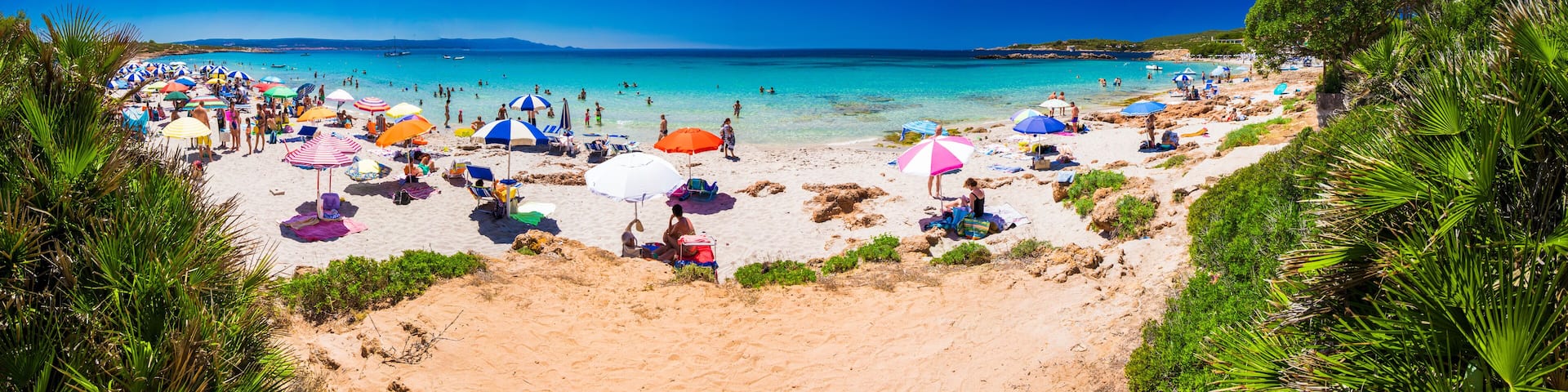 Spiaggia delle Bombarde beach near Alghero, Sardinia, Italy.