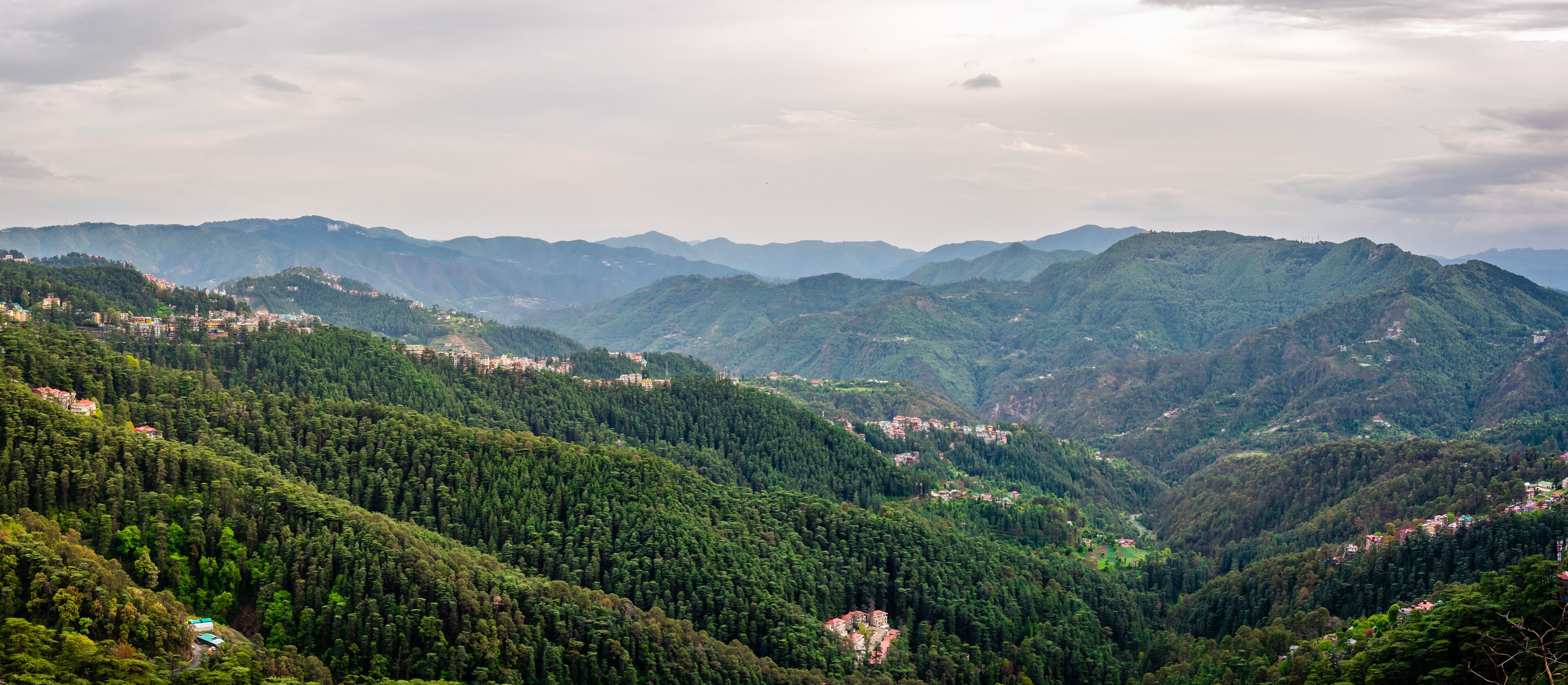 Panoramic view at Shimla, Himachal Pradesh, India.