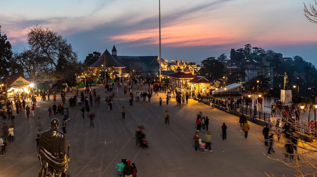 The Ridge road is a large open space, located in the center of Shimla, the capital city of Himachal Pradesh, India