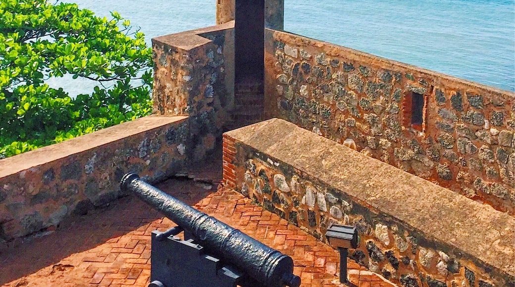 Wandering the fortress in Puerto Plata, Dominican Republic and imagining the good ole pirate days. What I would give to see those white sails against that blue water as the canons went off in defense! Such rich history here!
#blue #fathom
More on www.ajauntwithjoy.com