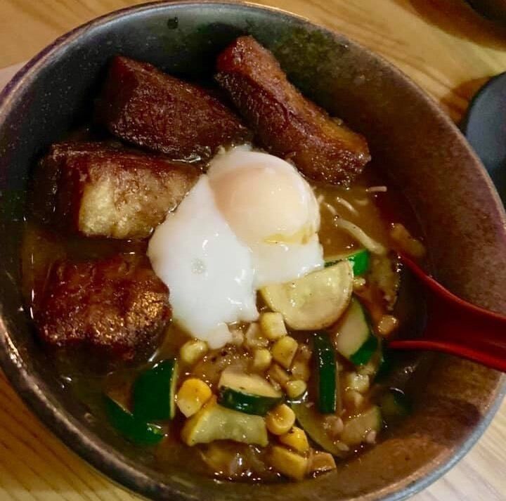 A great discover hidden among so many good eateries on Folsom Blvd! Basic menu consists of hot noodles, cold noodles, rice bowls and green salad - but the quality and flavor of all
the fresh ingredients and home made noodles are a true delight.  Sitting outside on the little streetside “patio” is fun on a weekend too! The ramen with homemade noodles, fresh veggies, glazed pork belly and the perfect 63 degree egg is perfection!!
#Trovember! #yummm