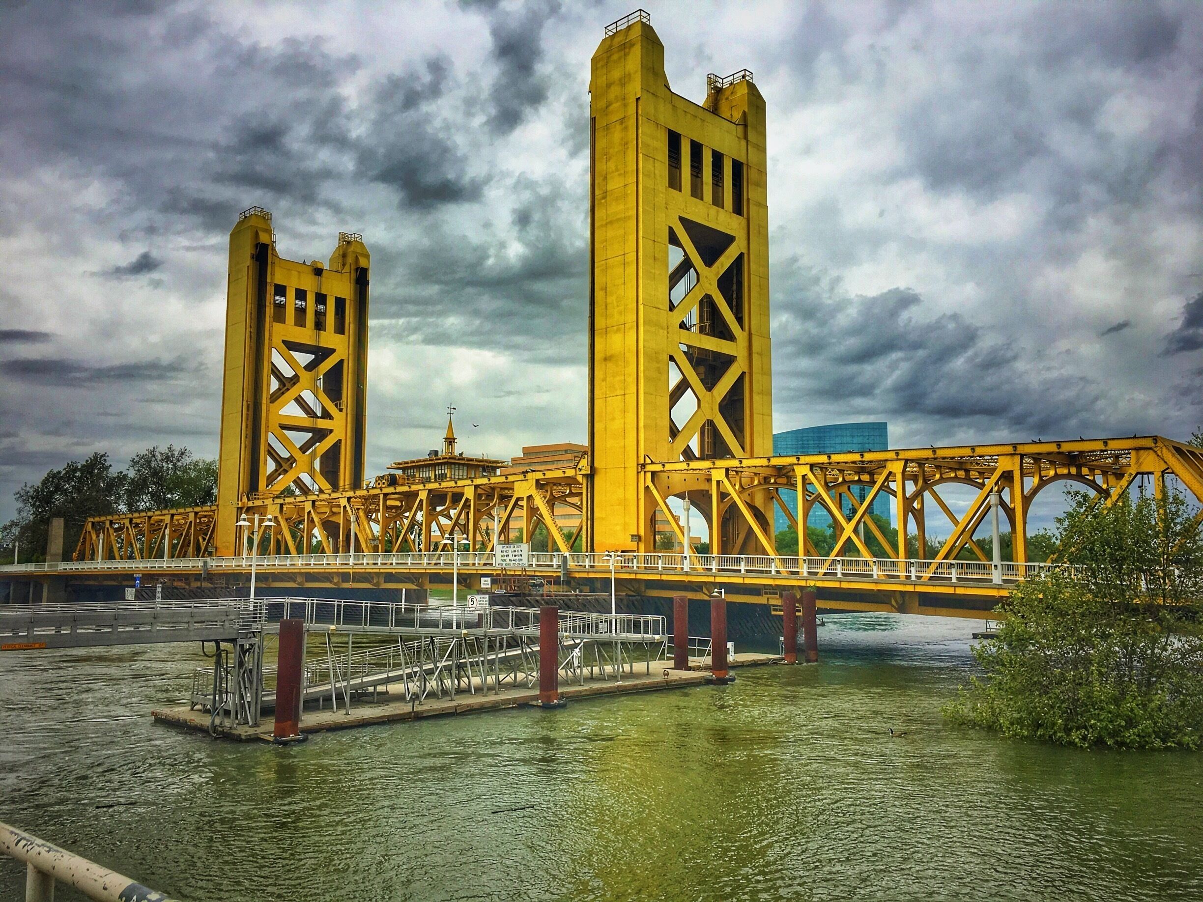 Tower bridge is located in downtown Sacramento next to old town Sacramento. #golden