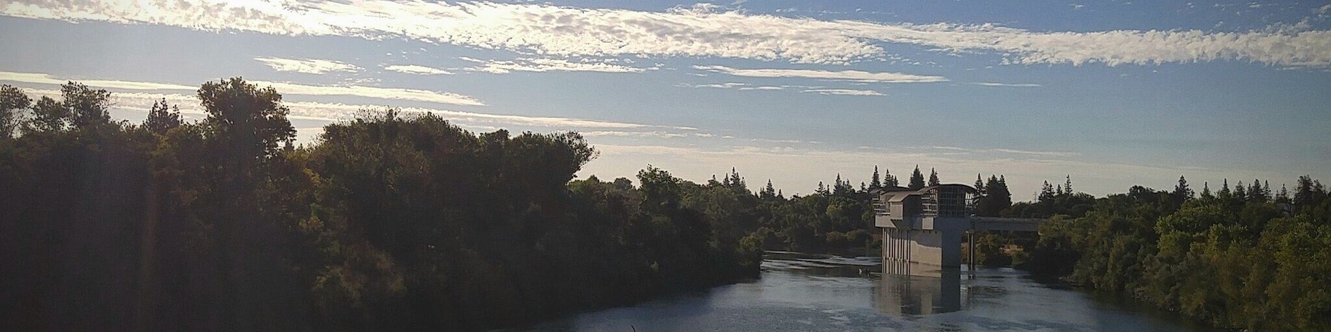 Early morning sunrise over the bridge.