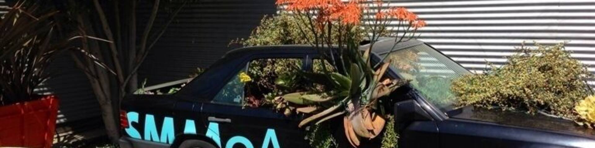 Bergamot Station is like going to a beautiful, diverse art fair every day. In addition to salads of hip galleries, there is the Santa Monica Museum, and a great outdoor cafe and lunch spot. Bring your checkbook.