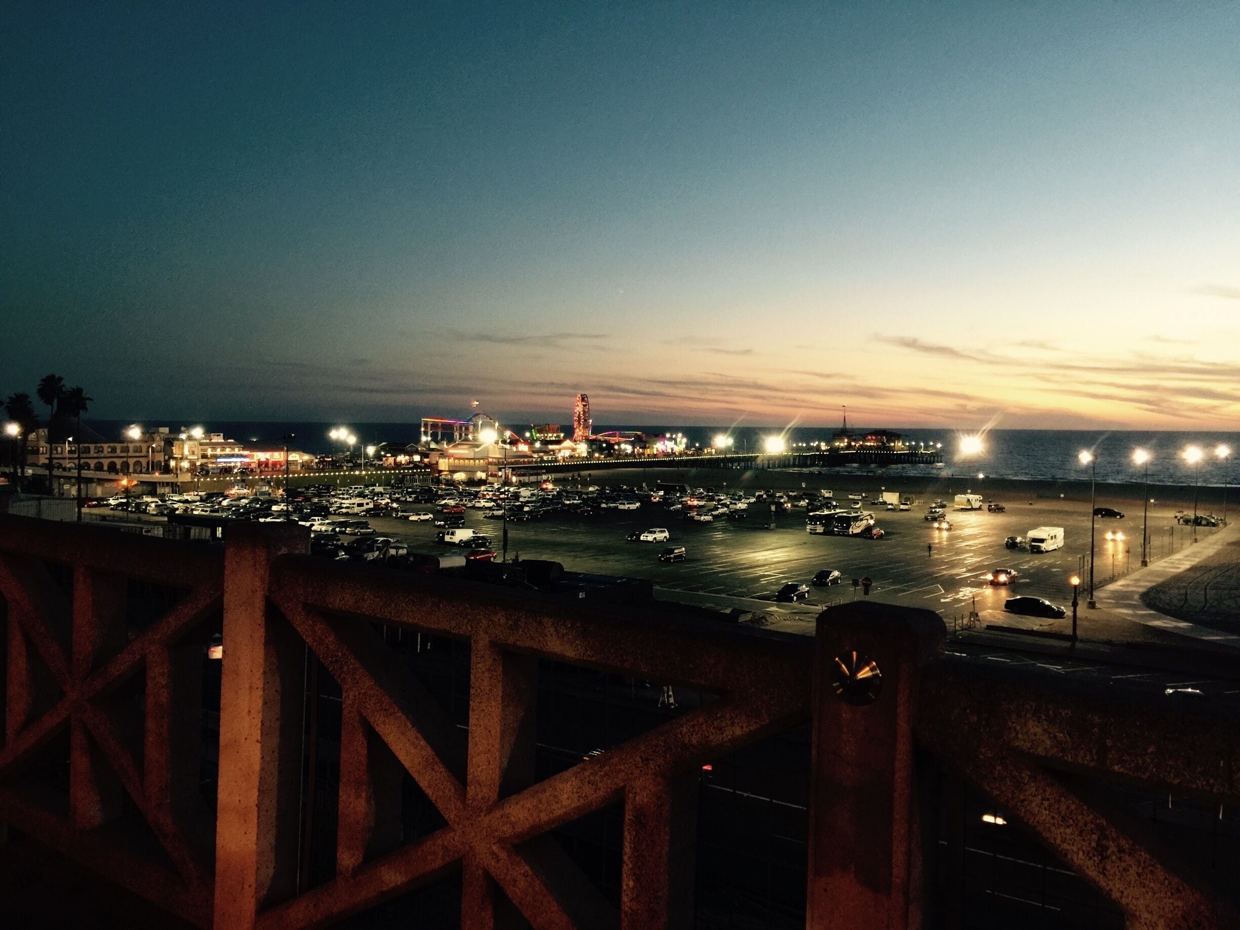 Evening view of Santa Monica pier