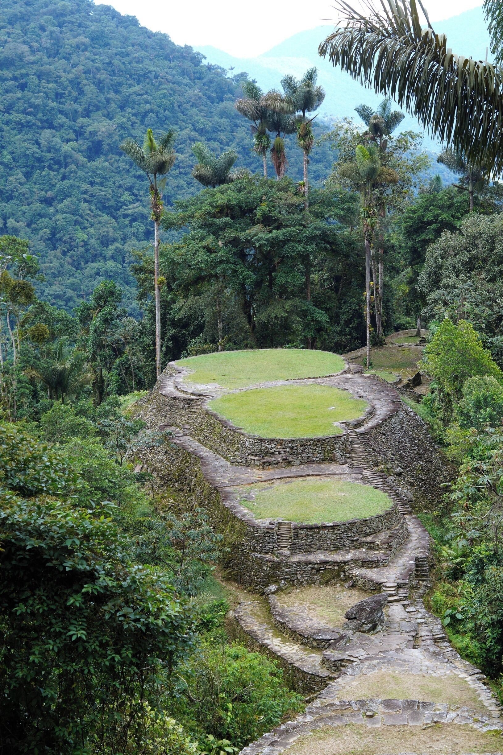 The Lost City in the Sierra Nevada de Santa Marta. This used to be the main city of the Tairona civilization. Nowadays you can visit the ruins by doing a 4-6 day trek through the jungle. I recommend doing it in 5 days. It's a tough trek but definitely worth it. 