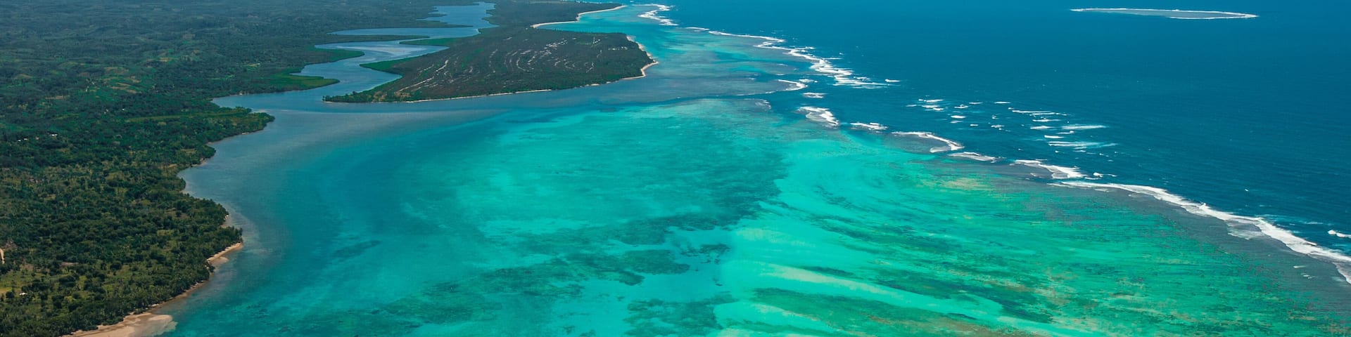 Aerial view of Sainte Marie island, Madagascar