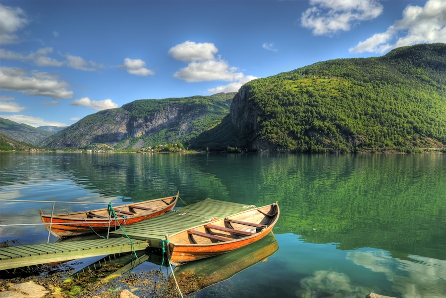 Stunning view of Sogndal Fjord in Norway