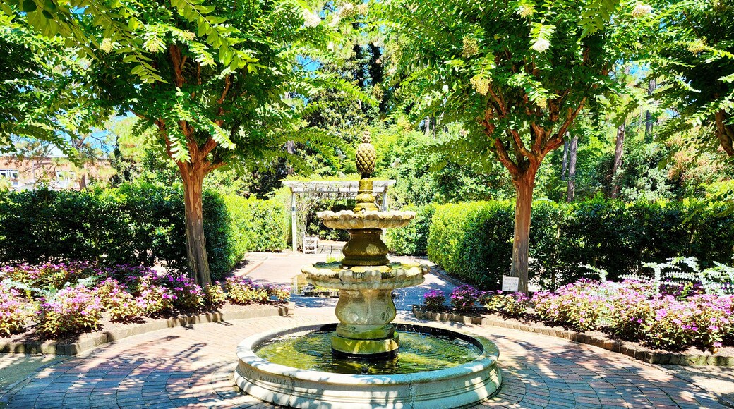 Fountain in Sandhills Horticultural Gardens, Pinehurst, North Carolina, USA
