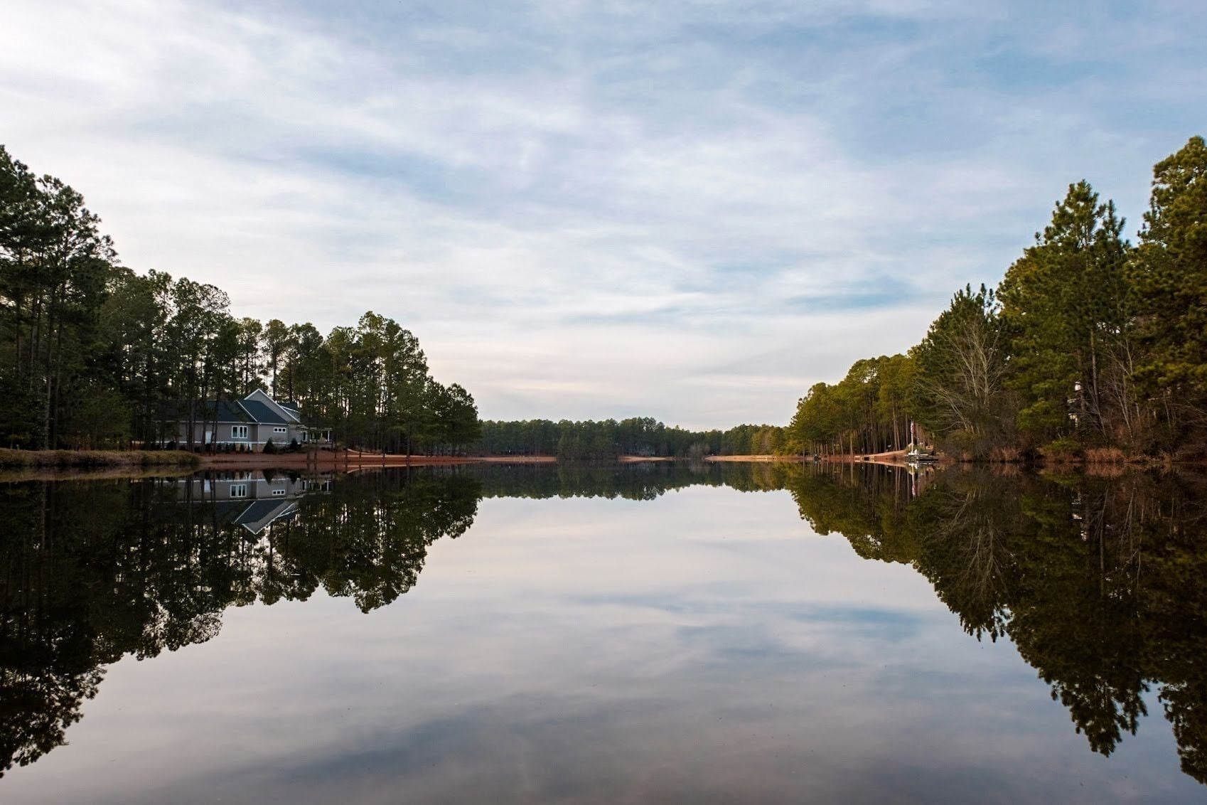 Blue Pond quietly still.