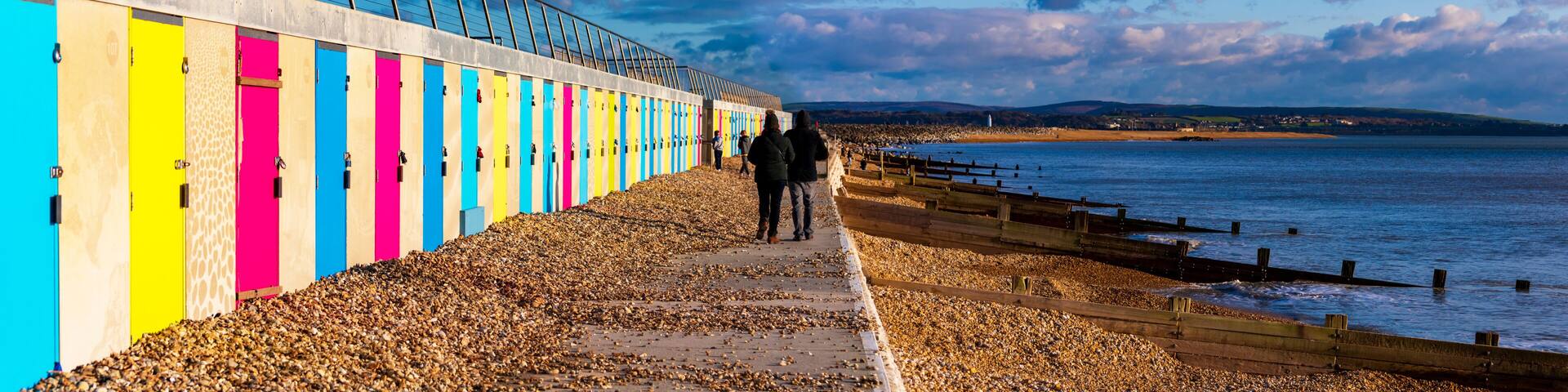 Storms have washed up huge piles of shingle on the promenade at Milford-on-Sea