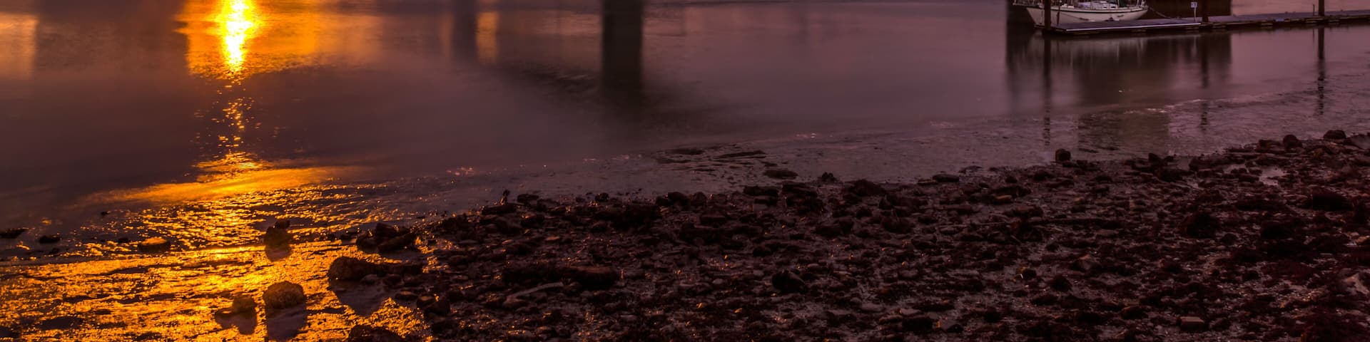 Sunset at Southampton's Itchen Bridge