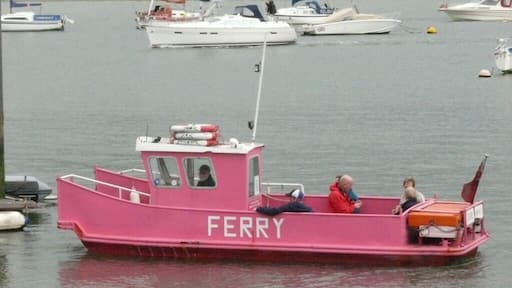 Hamble Ferry operates from Hamble to Warsash everyday of the year, except Christmas day. Passengers of the ferry include ramblers, cyclists yachtsmen and seasonal visitors, as well as a regular band of local commuters working in the local industries and colleges. Spanning a quarter mile distance the ferry shortcuts the need to make the five mile round trip from Hamble to Warsash, via Burseldon. The ferry operates from 9 a.m. until 5 p.m. Current charges are £1 each way for foot passengers, cyclists £1.30 and children 75p. The ferry has a long history. The earliest evidence of a crossing appears in a reference made at a local Admiralty Court in 1493. Further mention is made in 1508 where comment is made as to the poor condition of the Warsash causeway. The men of Warsash were commanded to made suitable repairs. At various times the ownership of the ferry has belonged to Winchester College and The Bugle Inn. Today the ferry is owned by Mike Lindsell. In recent times £26,000 was invested in a new boat, Emily, to cope with the increased ferry traffic, some 40,000 passengers per year.