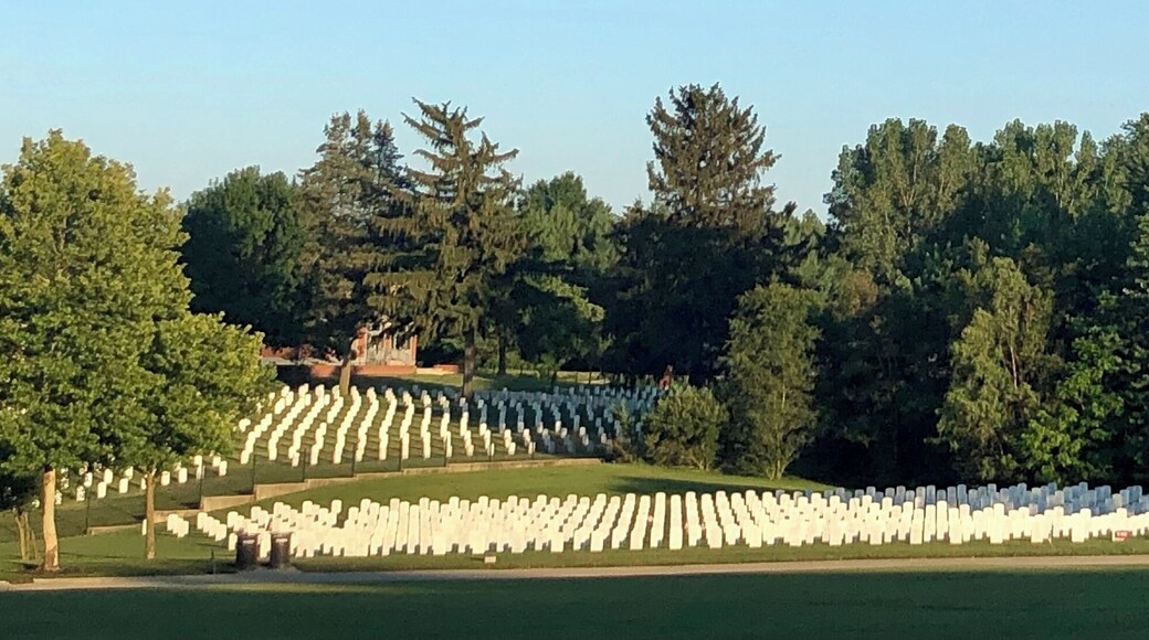 Created in 1862 this National Cemetery is one of the 14 original ones. It is located on what was a Civil War training facility that was started in 1861. In 1862 two thousand Confederate soldiers were brought here after they surrendered in Donelson, Tennessee. It is still an active cemetery containing soldiers from every conflict since the Civil War.
