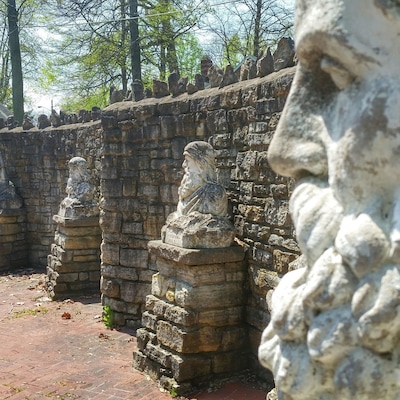 Outside of Indianapolis about an hour southeast off of Highway 69, lies this spiritual retreat. This is called the Trail of of Religions. 
All spiritual leaders are represented here.  Definitely worth the stop.
#weekend getaway