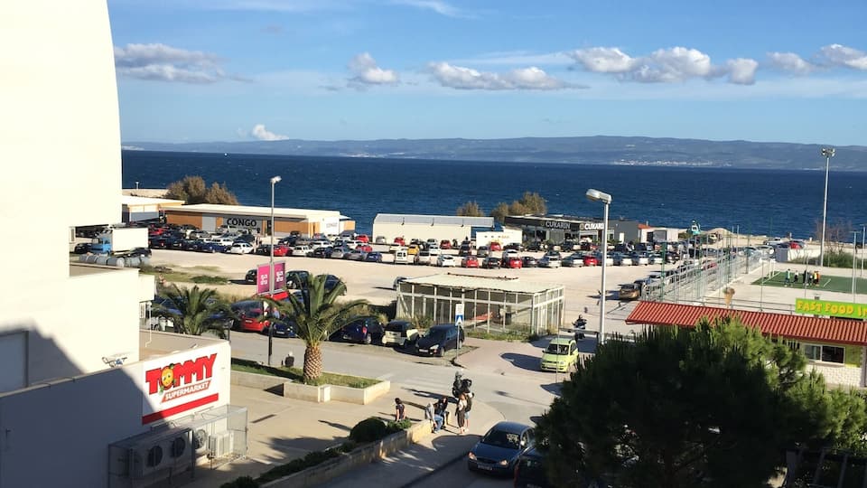 View from the window of my too for a few days in Split. One of the numerous island in front.
