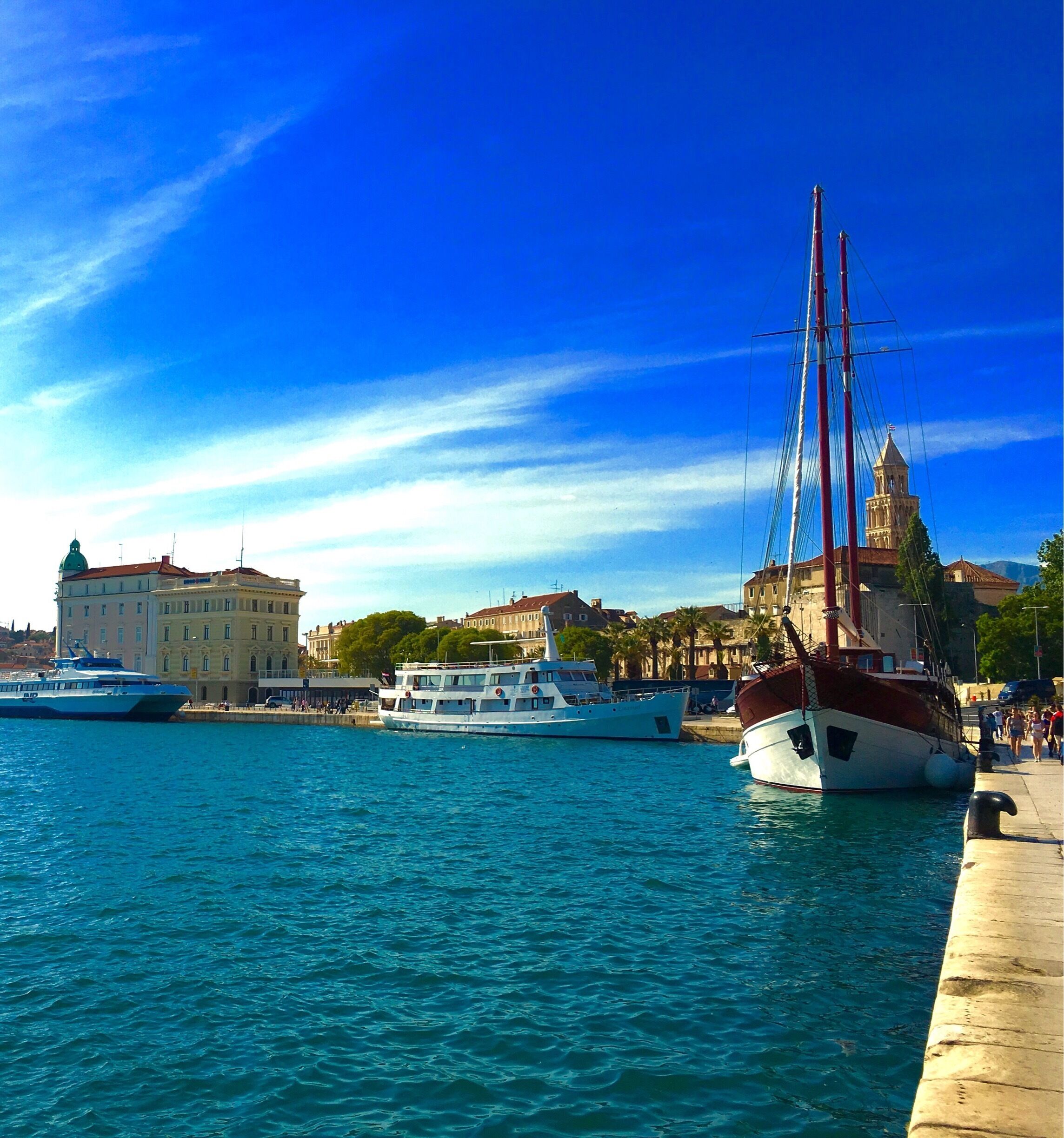 View to the old town of Split, Croatia
