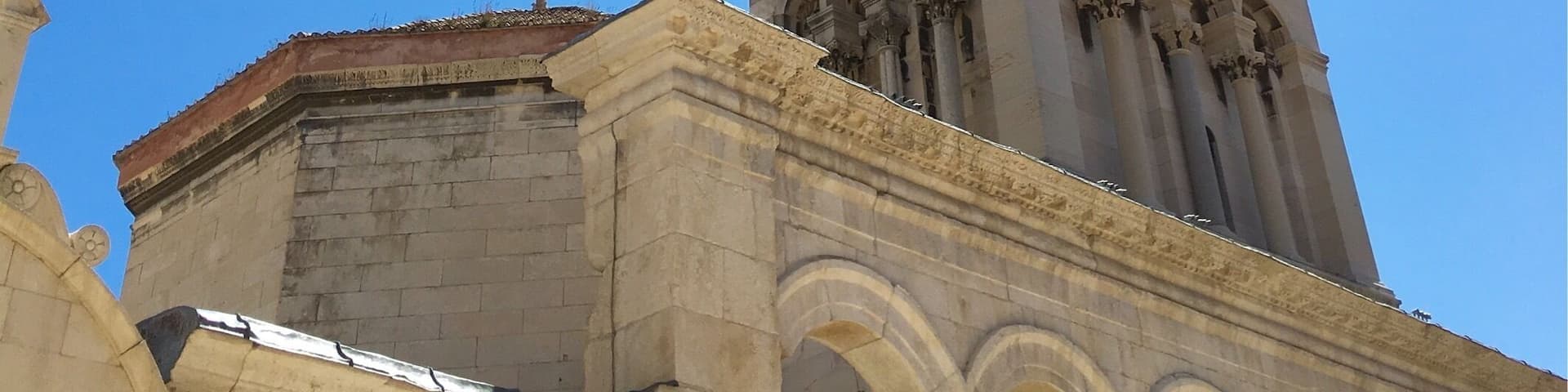 The Cathedral Saint Domnius (Sveti Duje) at Split is regarded as the oldest Catholic cathedral in the world. It was built in the year 305 as the Mausoleum of the Roman emperor Diocletian. The bell tower is from the 12th century.