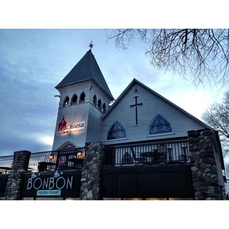 Fantastic restaurant inside a renovated hundred year old country church.