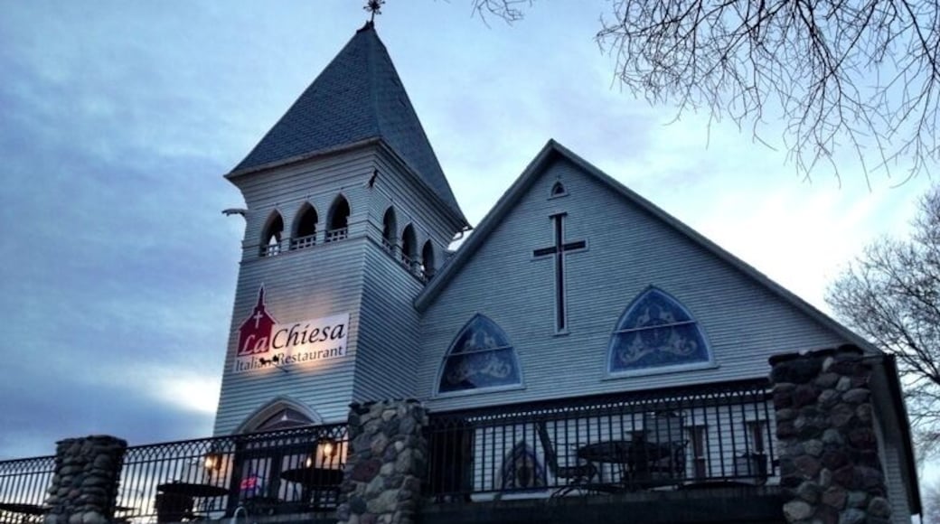 Fantastic restaurant inside a renovated hundred year old country church.