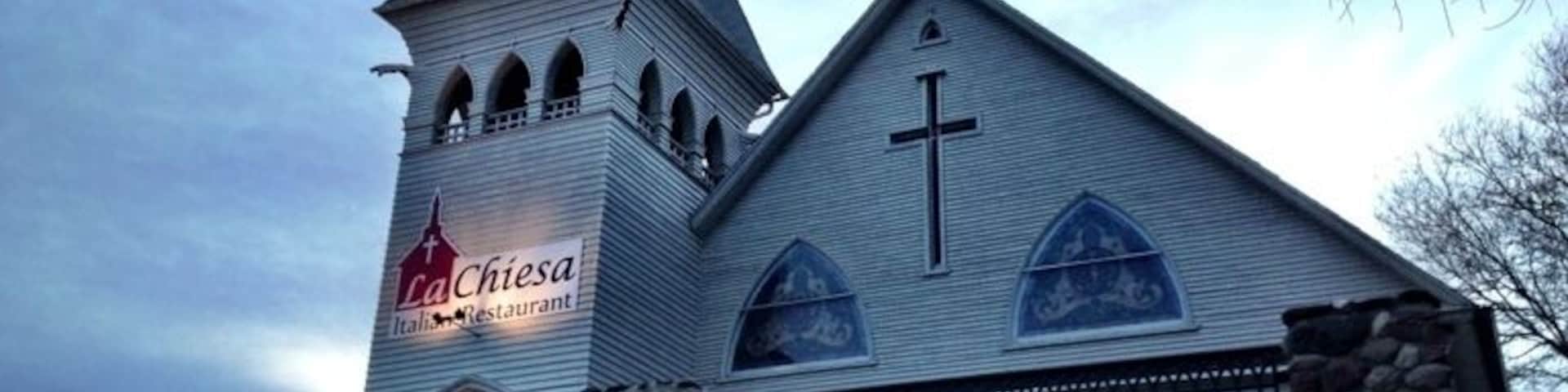 Fantastic restaurant inside a renovated hundred year old country church.