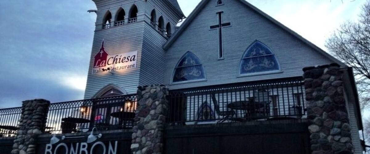 Fantastic restaurant inside a renovated hundred year old country church.