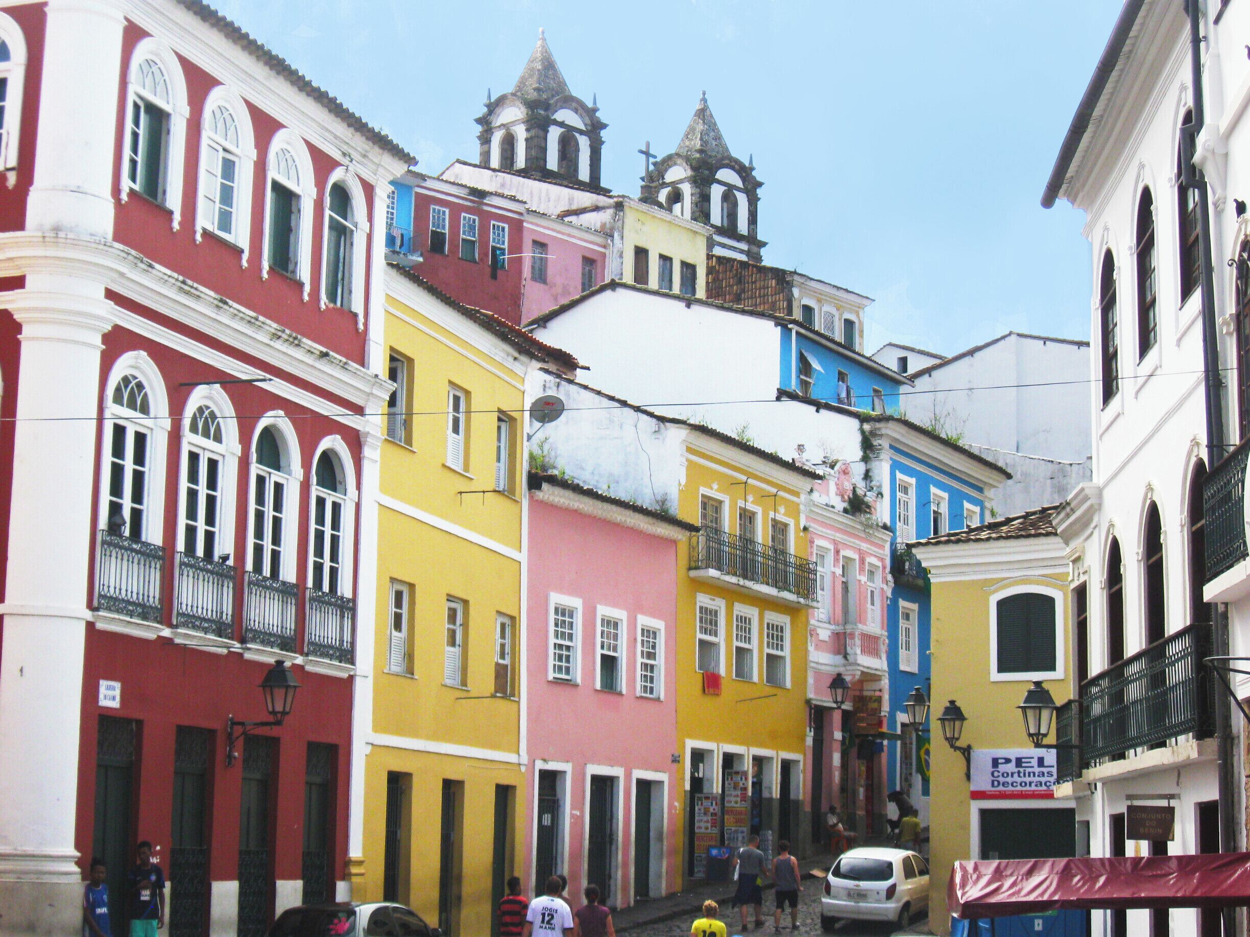 Pelourinho's rolling streets and candy-colored buildings make this part of Salvador de Bahia a feast for the eyes. #architecture #colorful