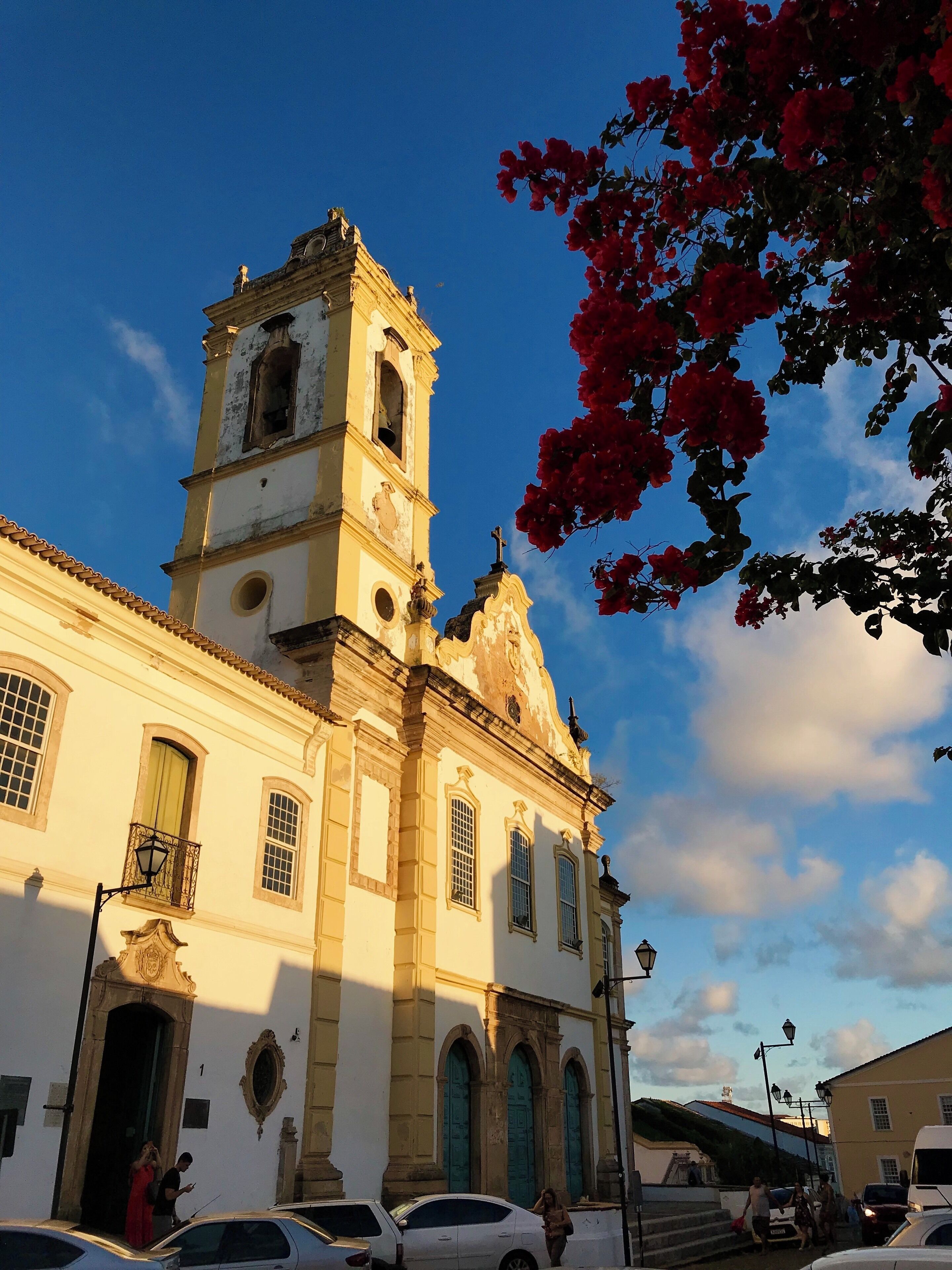 Beautiful evening light on this church.