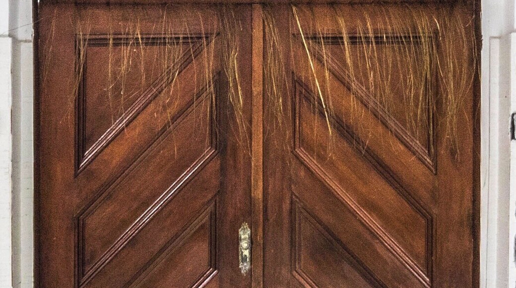 Door to sanctuary of Ilê Odó Ogé (Terreiro Pilão de Prata), a Candomblé temple in Boca do Rio, Salvador, Bahia. #BVStrove