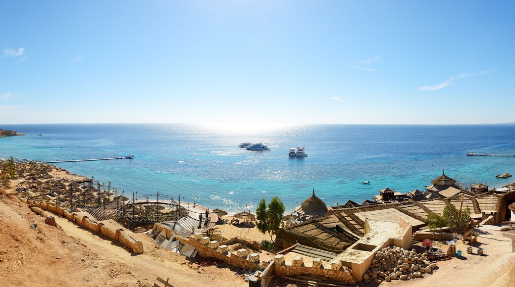 Panorama of the beach at luxury hotel, Sharm el Sheikh, Egypt