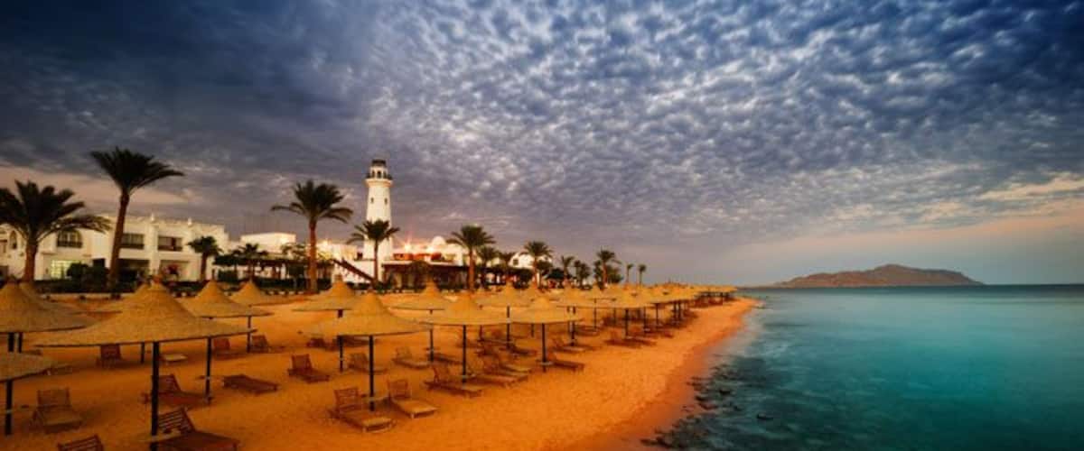 sunset and turquoise ocean in sharm el sheikh egypt. Image shot 2008. Exact date unknown.