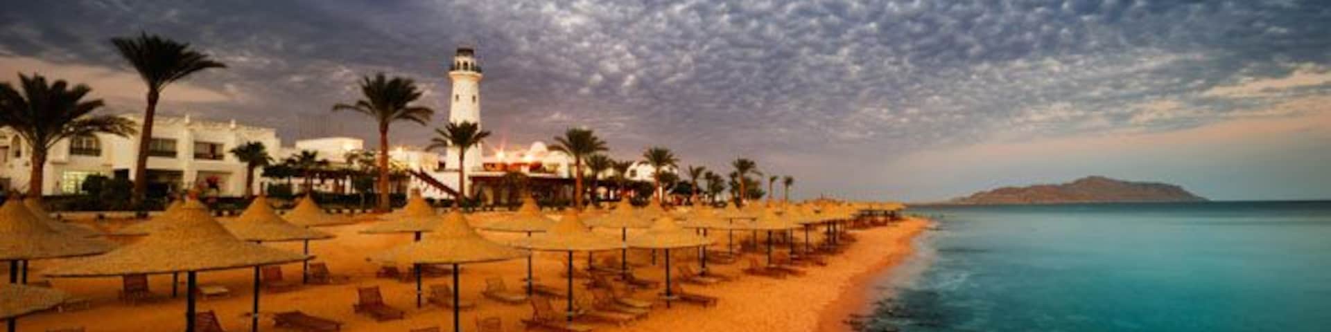 sunset and turquoise ocean in sharm el sheikh egypt. Image shot 2008. Exact date unknown.