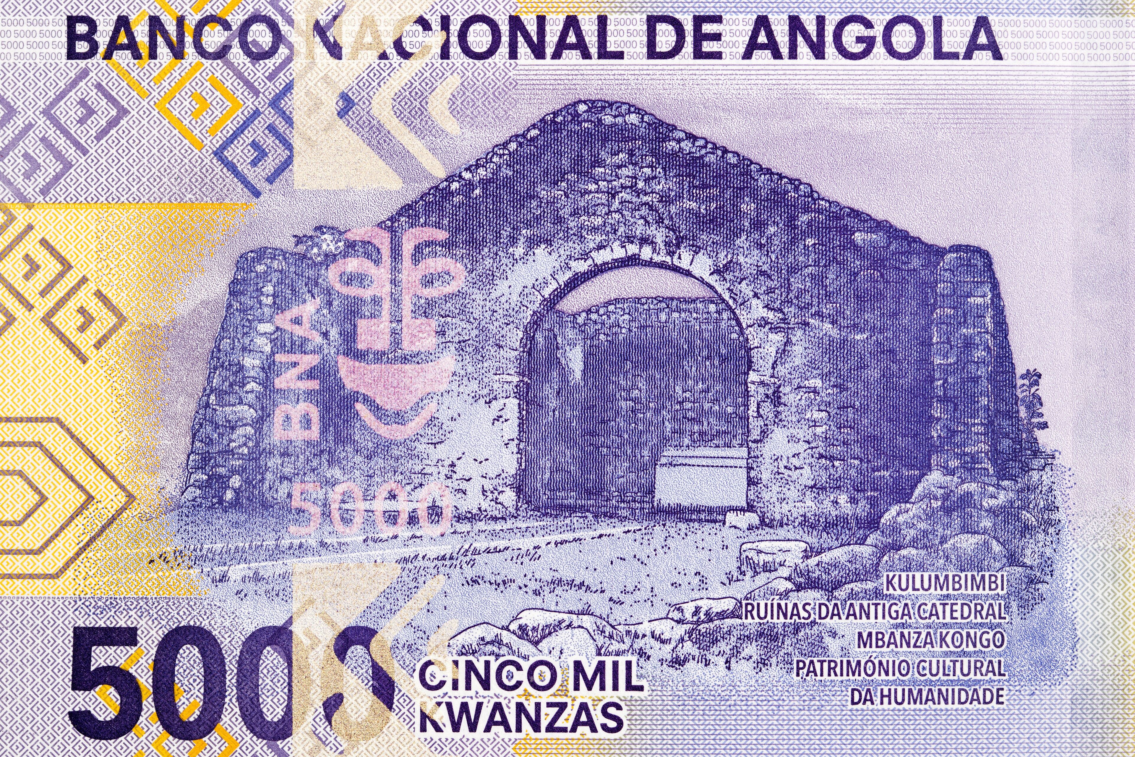 Ruins of the Cathedral of Sao Salvador do Congo from money