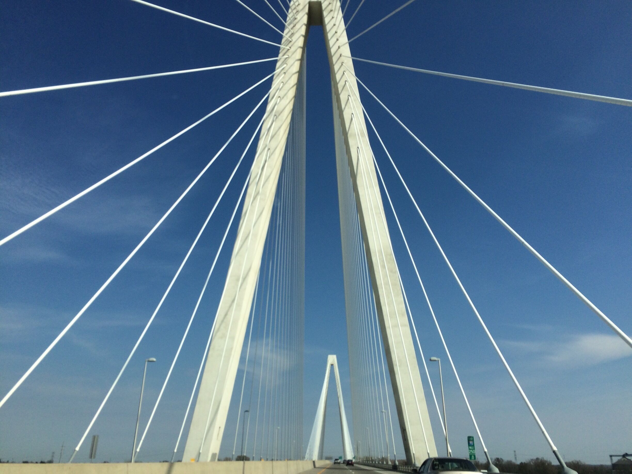 Bound NE across Mississippi River on US 70. St. Louis. October 2016.