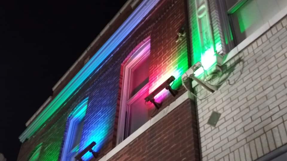 Not just bars but also loft apartments are lit in rainbow lights for Pride weekend in the Grove neighborhood in St. Louis! #LifeAtExpedia