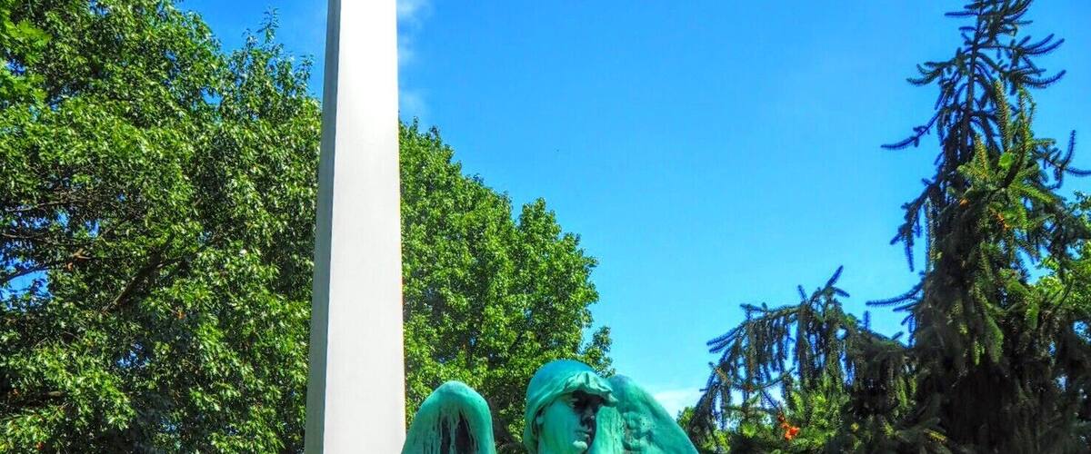 Bellefontaine cemetery has many interesting grave markers and mausoleums, but it is also an arboretum with a couple state champion trees.