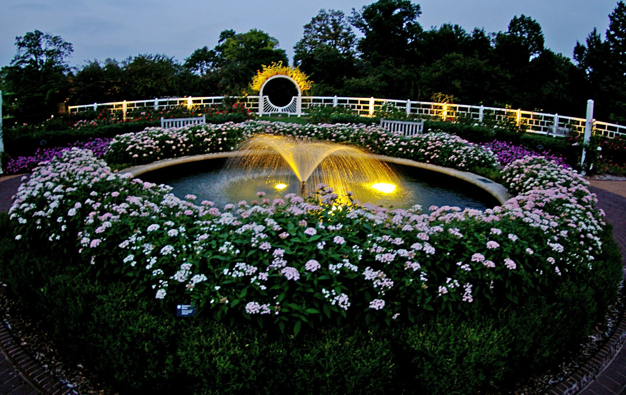 Chihuly Art Glass installation at the garden.