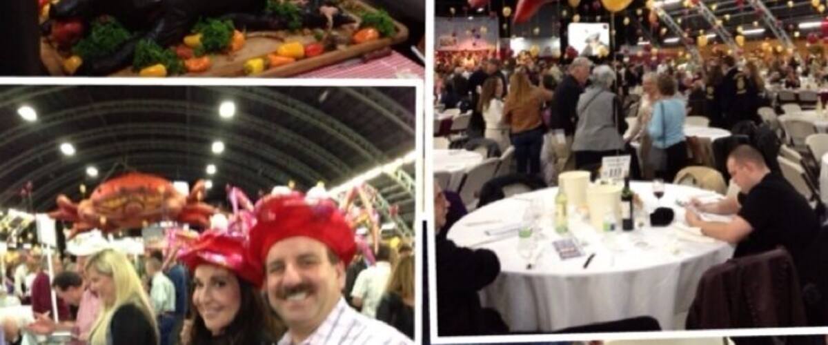 Sonoma County Farm Bureau's Crab Feed held at the Fairgrounds. My table was "The Butter Queens".  There are wineries and food from Sonoma County all around the Grace Pavilion at the Fairgrounds, then it's all you can eat crab, salad, clam chowder, pasta & gold metal awarded wines.  I felt like a Roman, without the barfing!