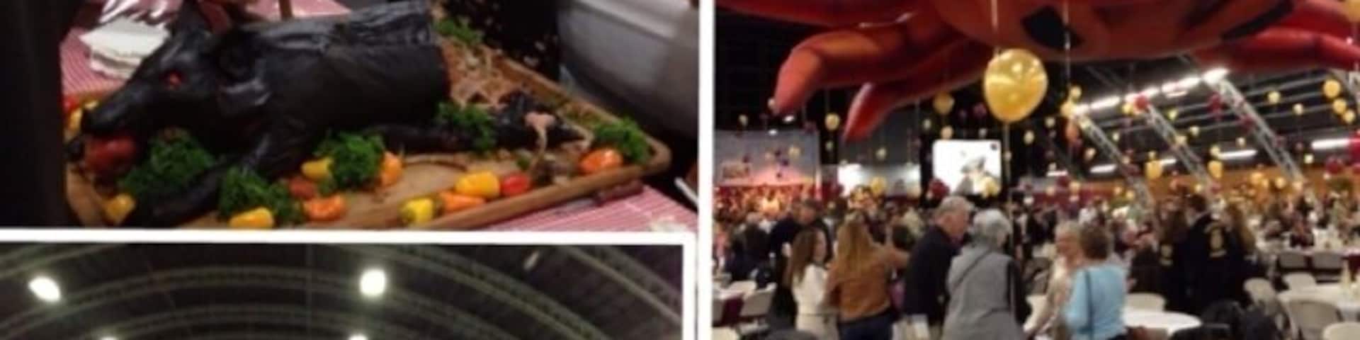 Sonoma County Farm Bureau's Crab Feed held at the Fairgrounds. My table was "The Butter Queens". There are wineries and food from Sonoma County all around the Grace Pavilion at the Fairgrounds, then it's all you can eat crab, salad, clam chowder, pasta & gold metal awarded wines. I felt like a Roman, without the barfing!