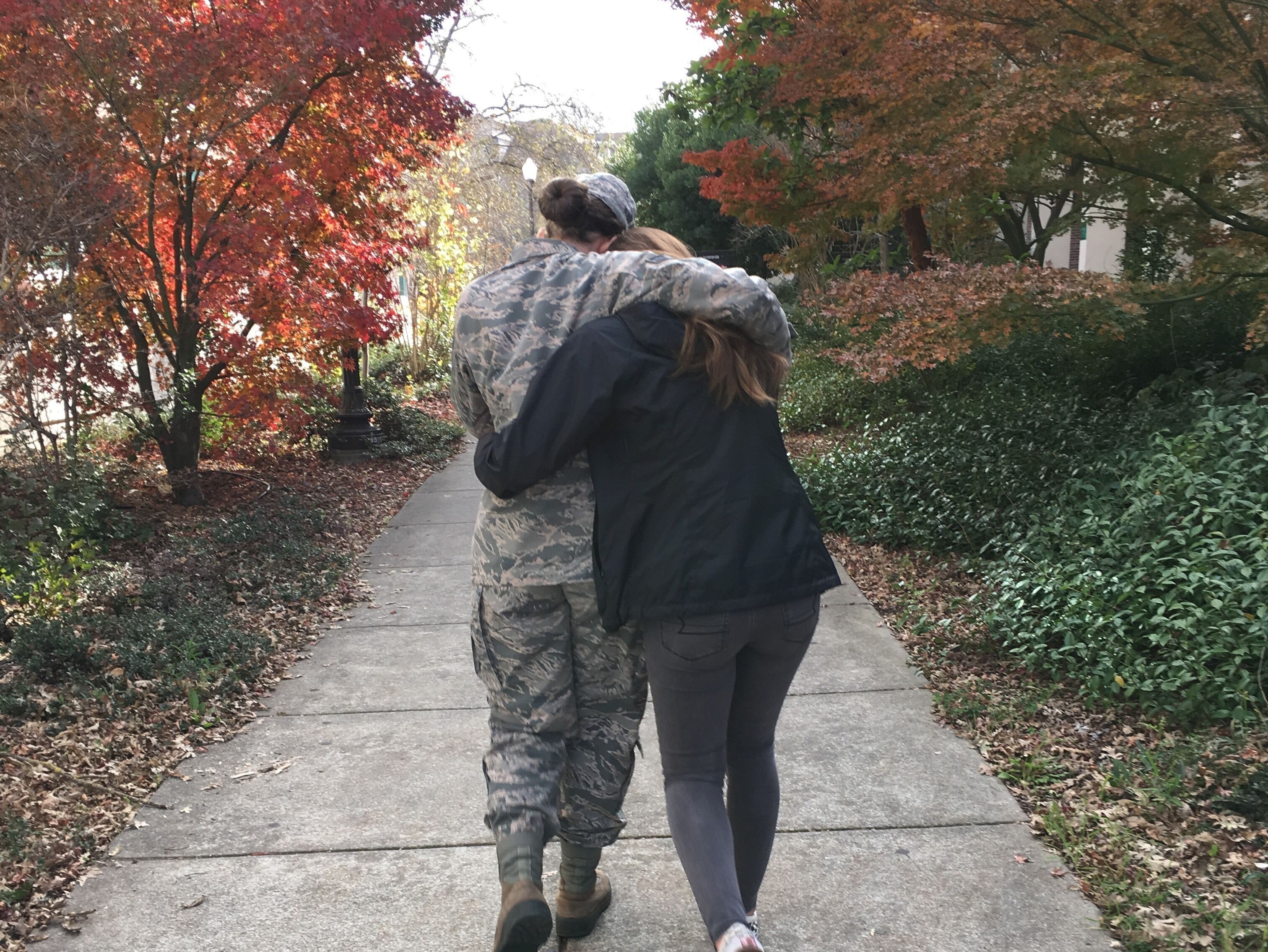 Our USAF granddaughter visiting home and her sister 🇺🇸