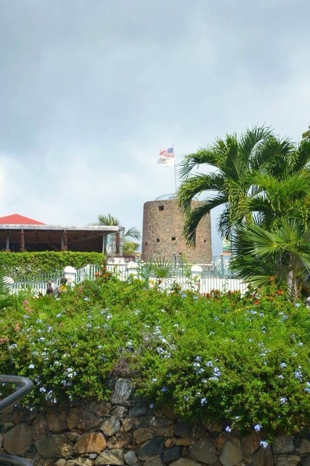 The Tower of Blackbeard's Castle in downtown Charlotte Amalie.