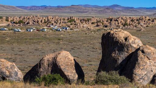 Panorama of City of Rocks State Park in southern New Mexico