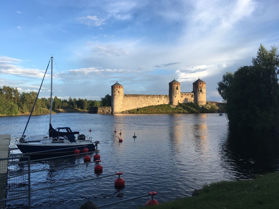 Serene evening stroll