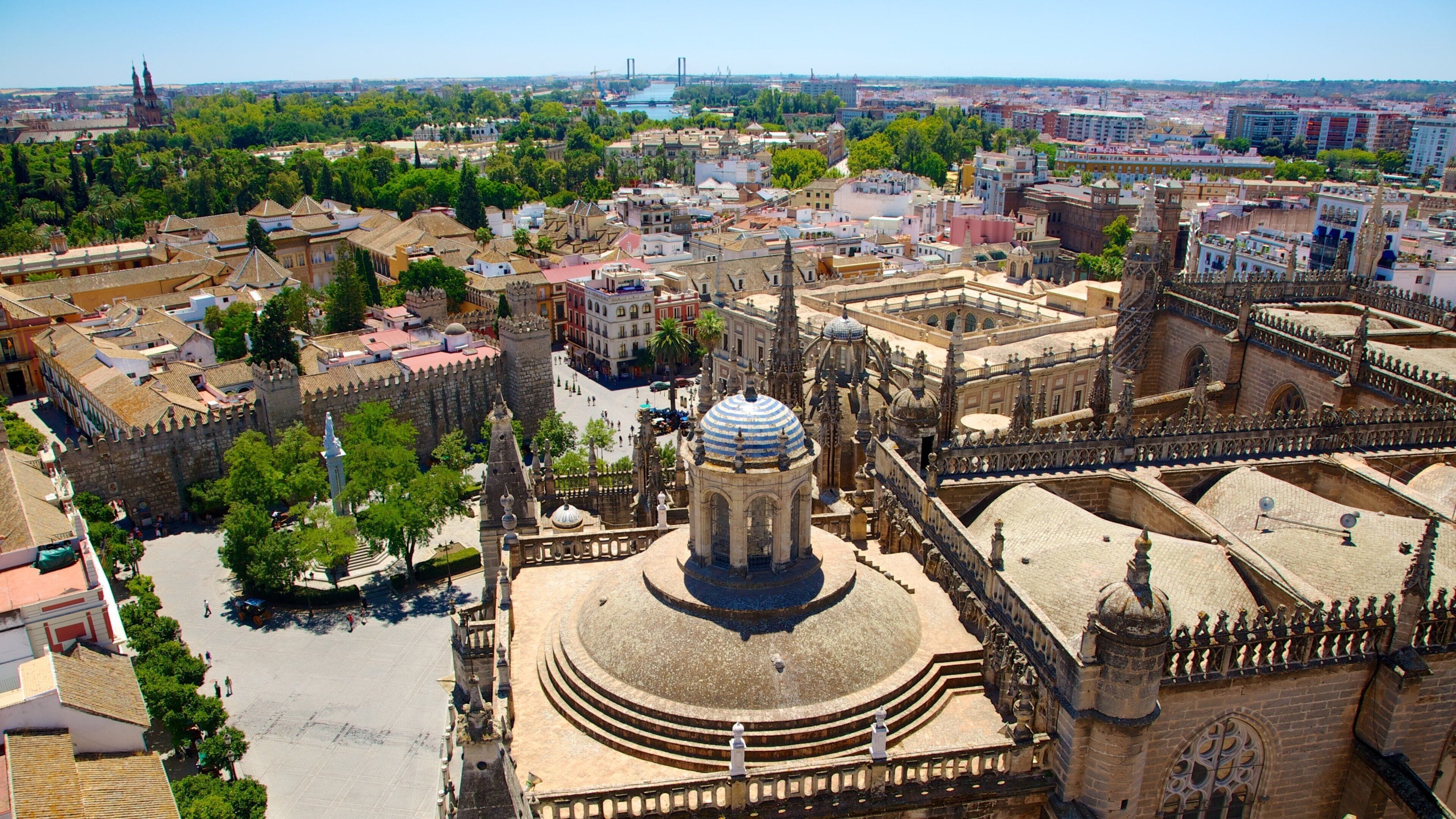 Seville which includes skyline, heritage architecture and a city