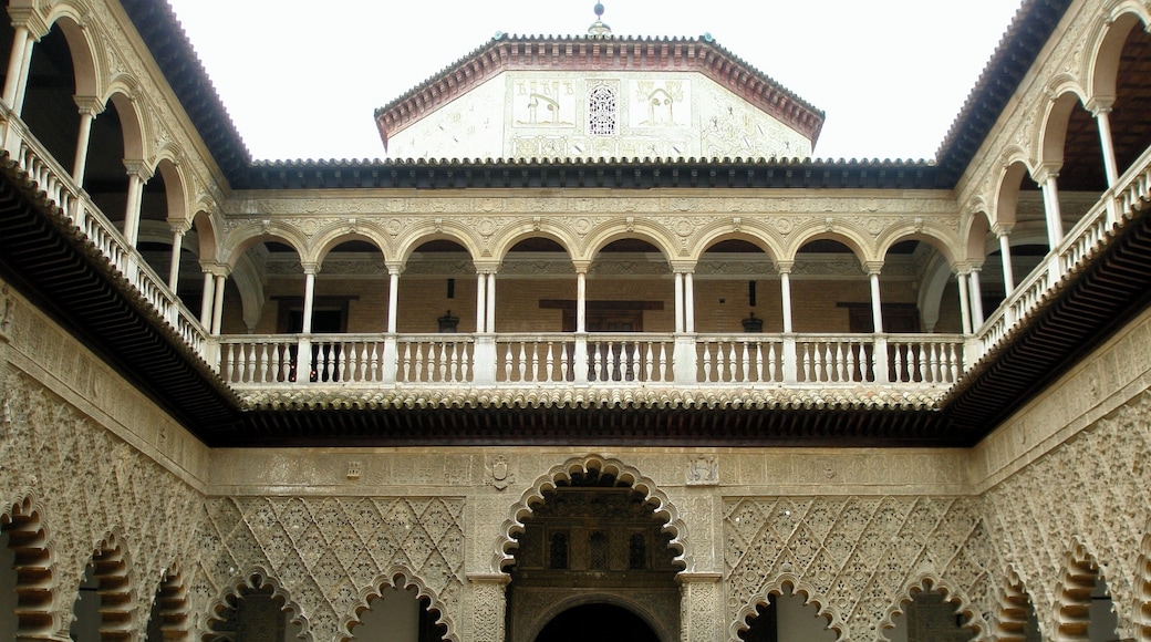 Inside the Moorish Royal Alcazar Palace in Seville, Spain (Apr 2007).