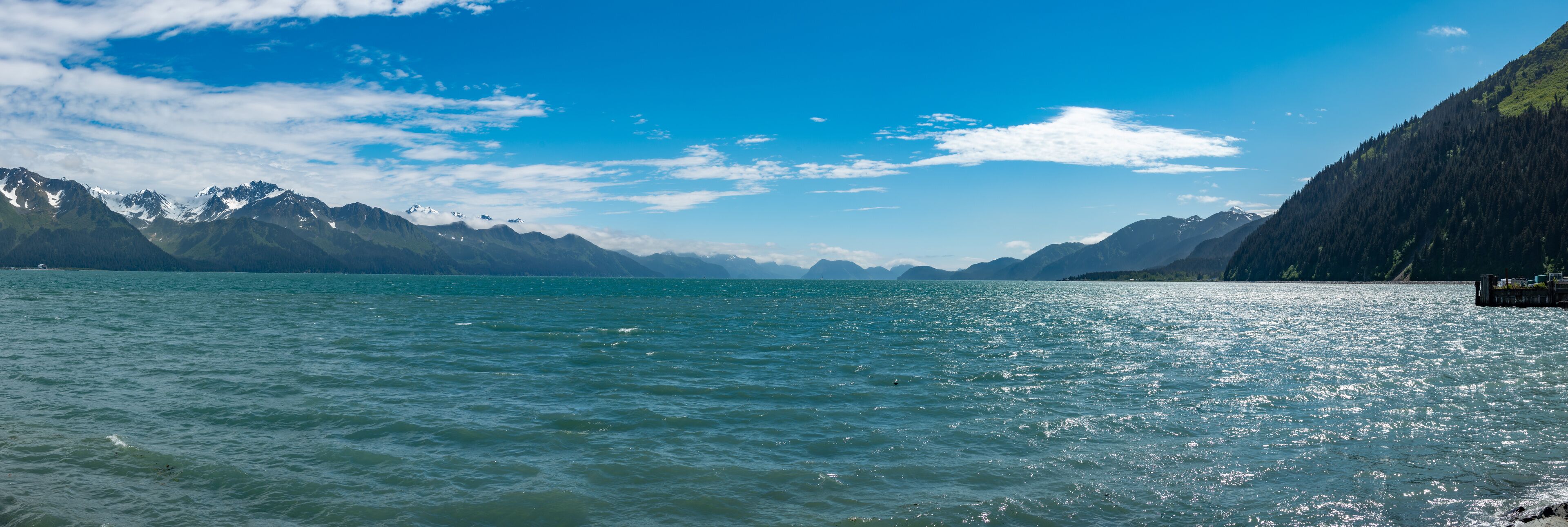 Resurrection Bay as seen from Seward Alaska.