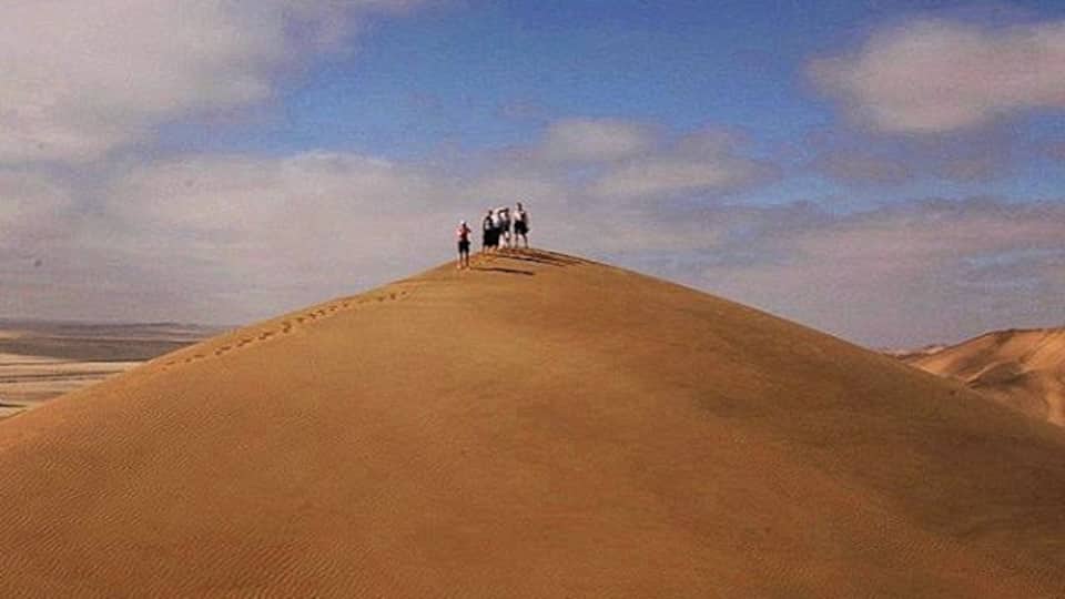 Namibia is a land of contrasts from the Namib Desert to amazing rock formations to Etosha National Park. Climbing the dunes was one of my most memorable travel experiences. Wide open space and sand as far as you can see.
For more see: "11 Incredible Landscape Photos that will Make You Want to Visit Namibia" at http://www.travelblissnow.com/photos-namibia/