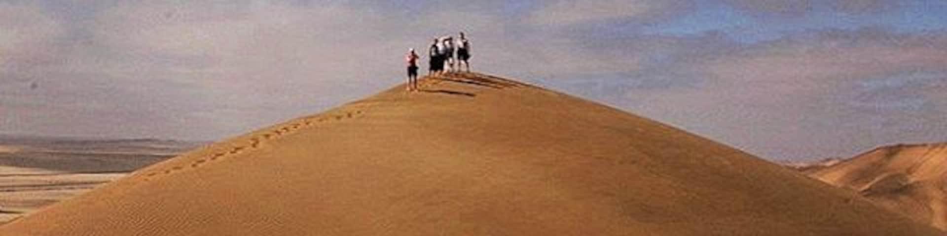 Namibia is a land of contrasts from the Namib Desert to amazing rock formations to Etosha National Park. Climbing the dunes was one of my most memorable travel experiences. Wide open space and sand as far as you can see.
For more see: "11 Incredible Landscape Photos that will Make You Want to Visit Namibia" at http://www.travelblissnow.com/photos-namibia/