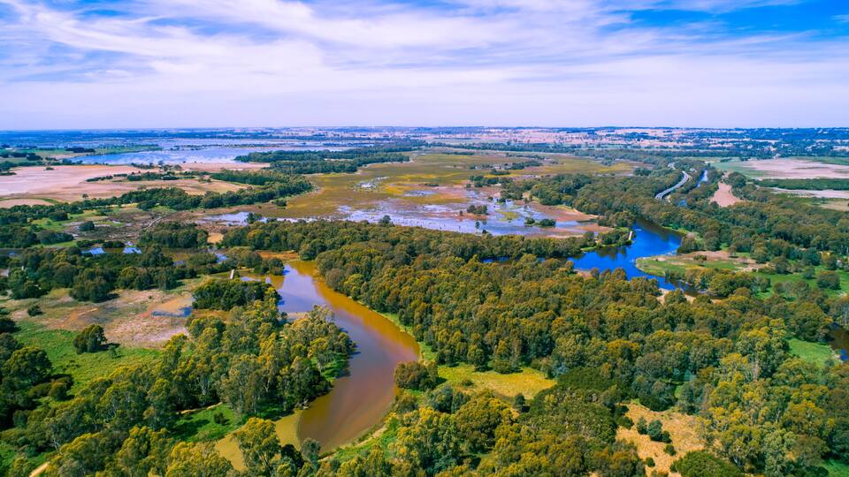 Thomson river in Victoria, Australia