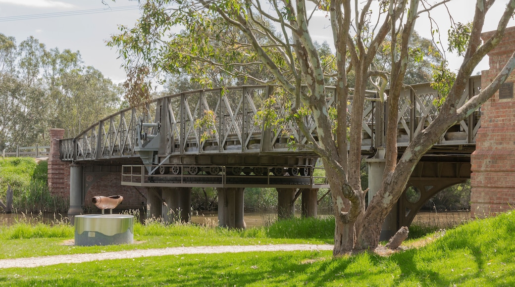 Swing bridge built in 1883, is located in Sale Victoria Australia, was the first movable bridge in Victoria